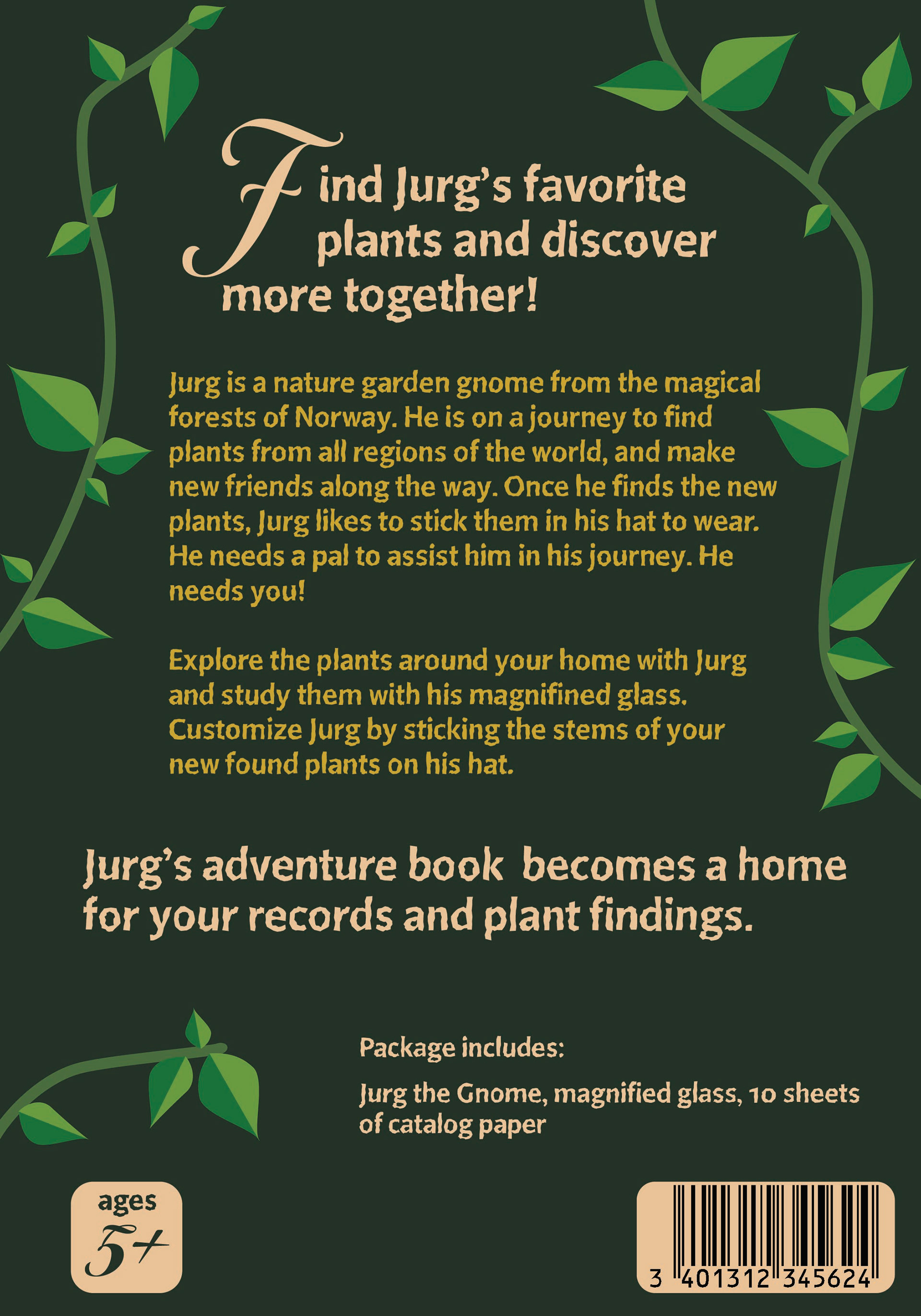 Back cover of packaging
