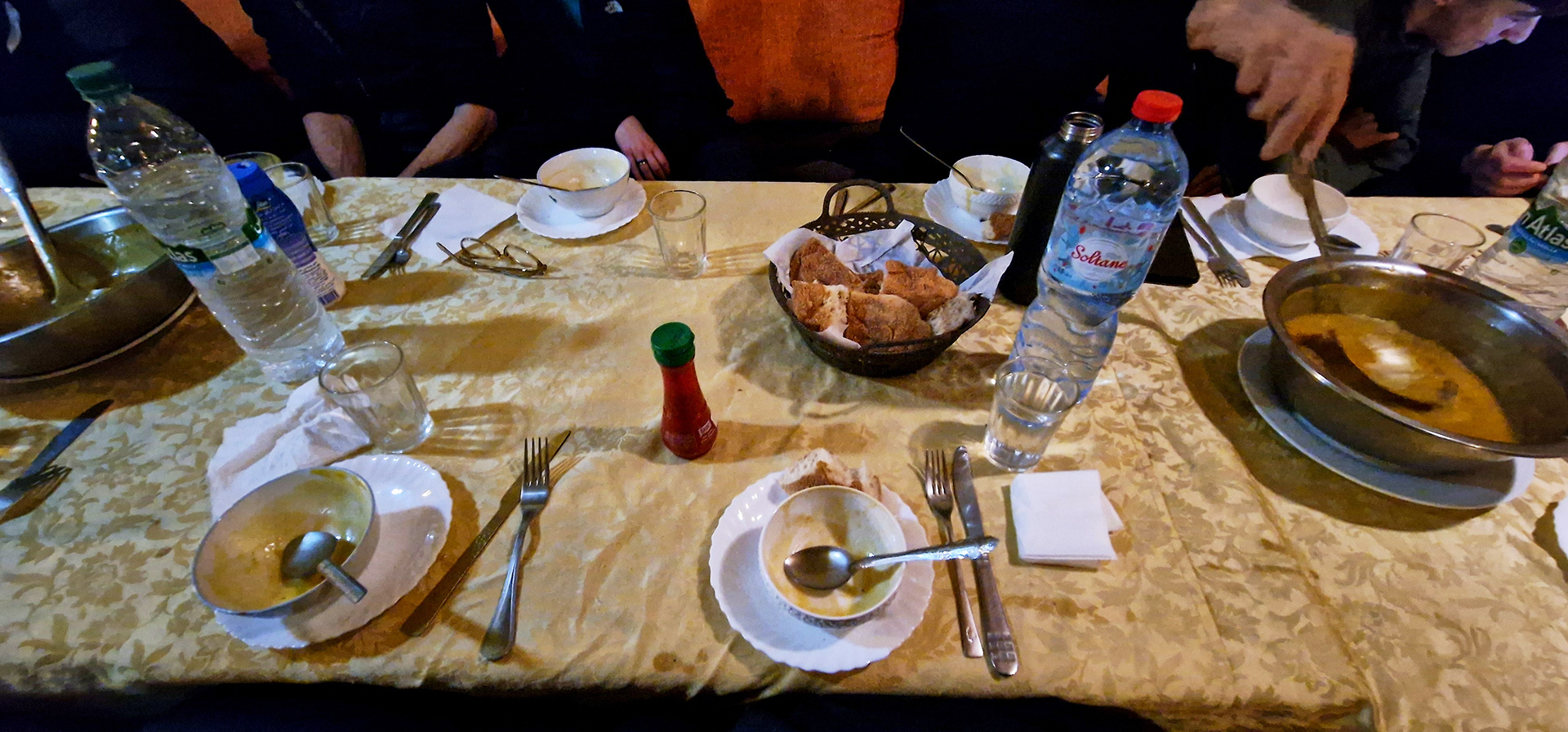 Die Reste vom Abendbrot.