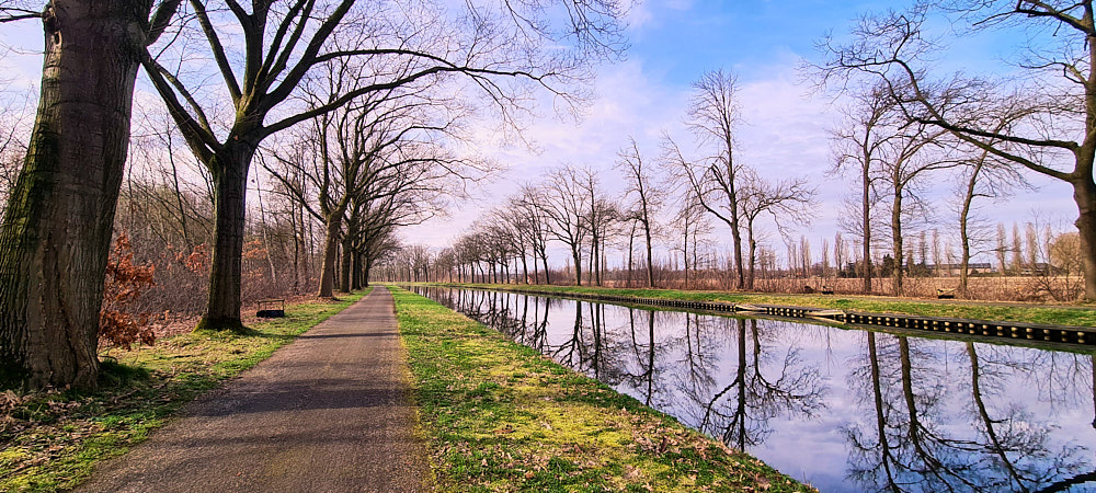 Eine der drei langen Strecken, hier mit Blick auf einen Kanal.