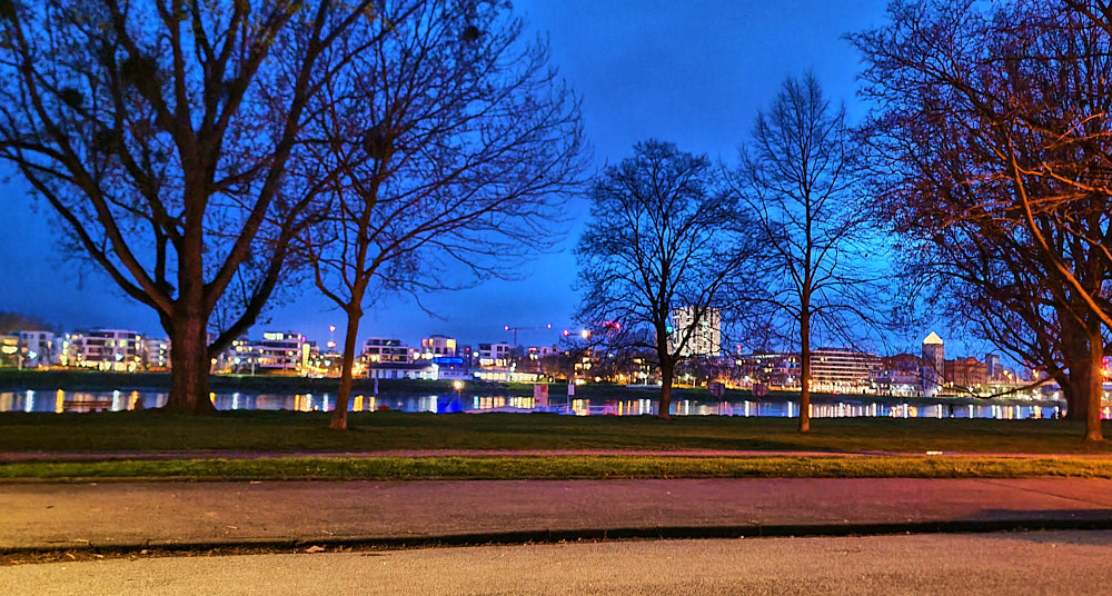 Blick auf den Rhein von meinem "Bett" aus.
