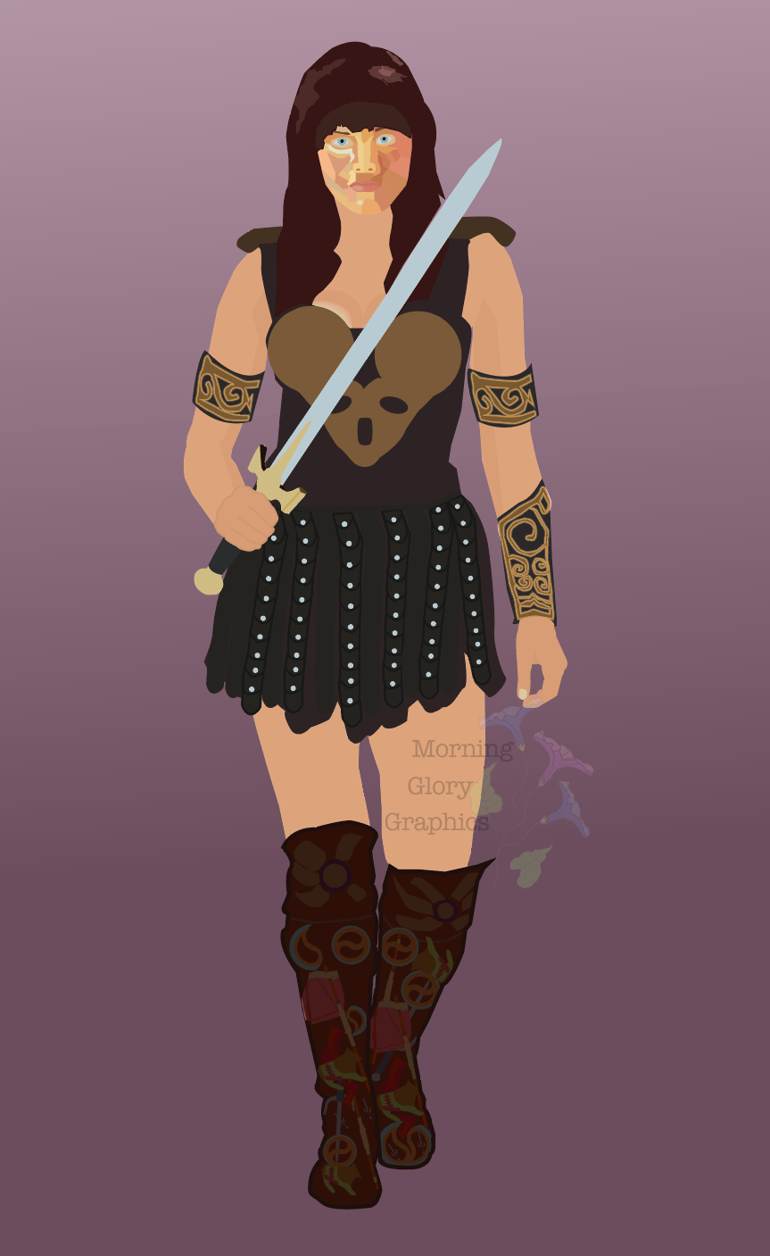 The original design from 2021. Her face is awful, but I ran out of time and had to turn it in this way. 