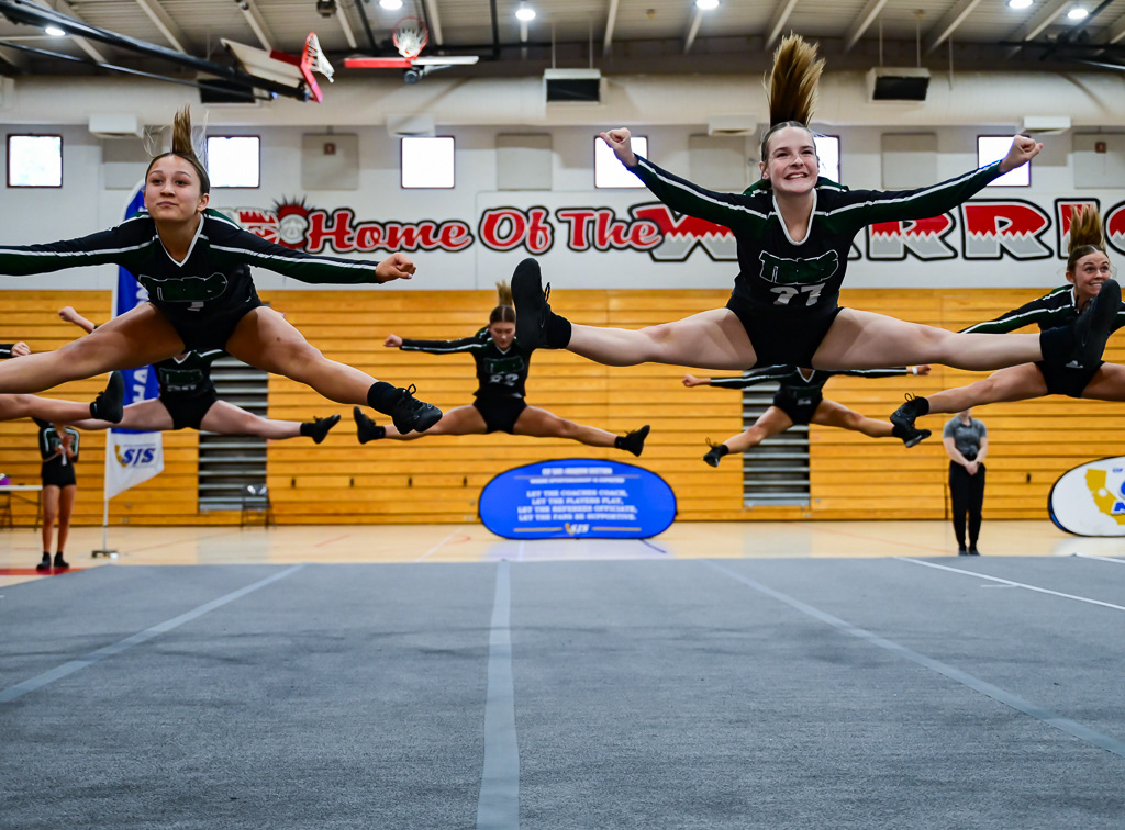 Stunt game at the CIF Sac-Joaquin Section Playoffs in Galt, California
