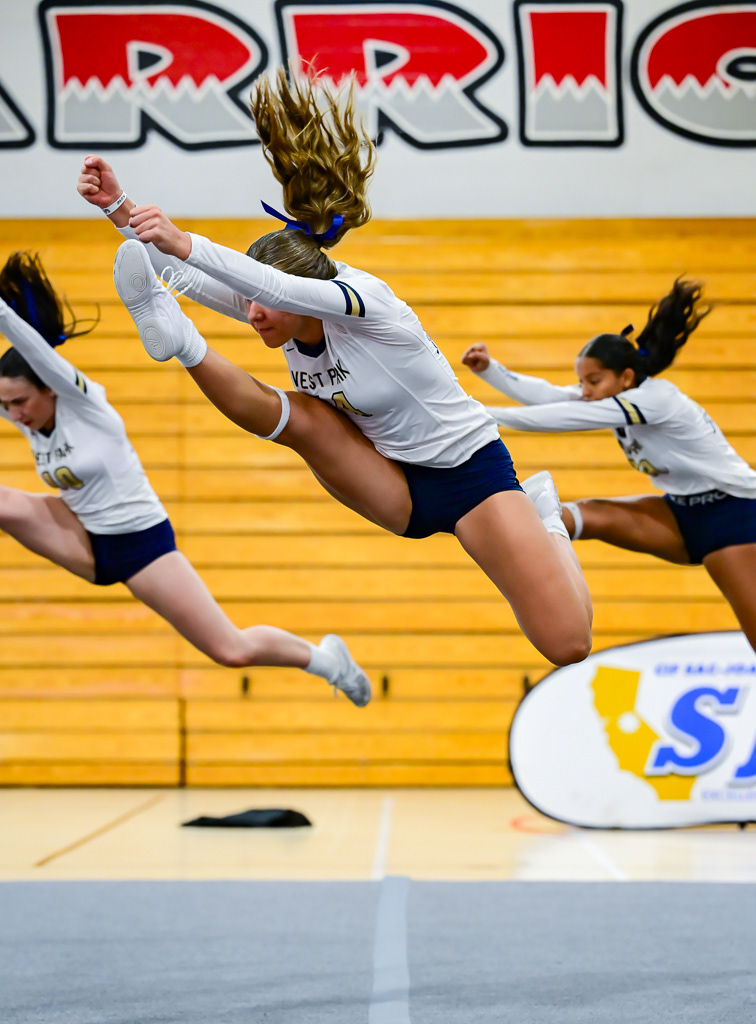 Stunt game at the CIF Sac-Joaquin Section Playoffs in Galt, California