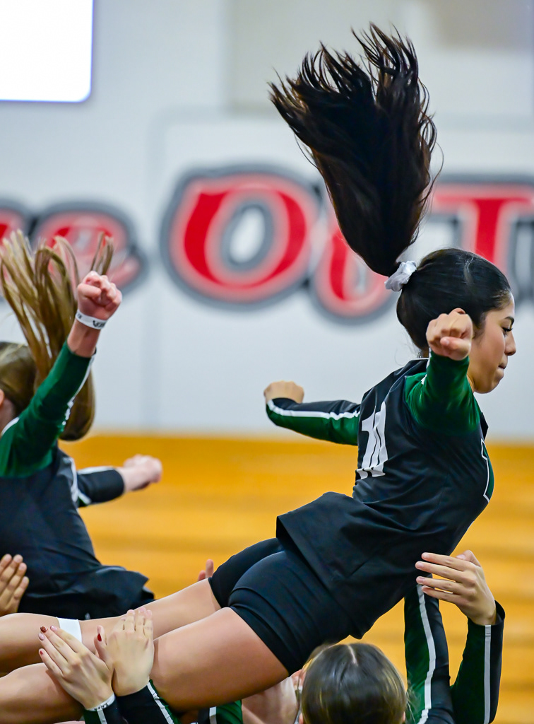 Stunt game at the CIF Sac-Joaquin Section Playoffs in Galt, California