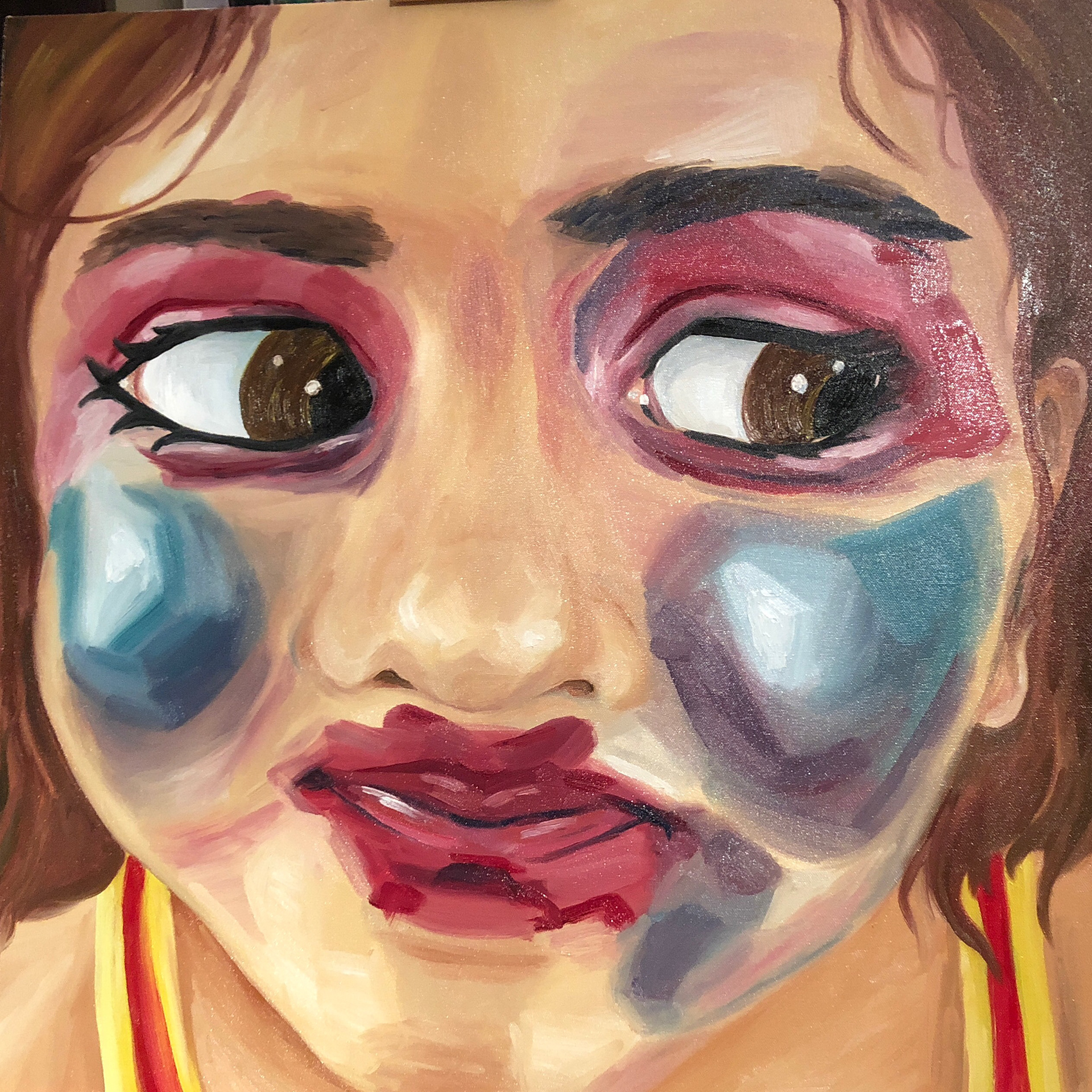 "do i look pretty mommy?" oil on canvas