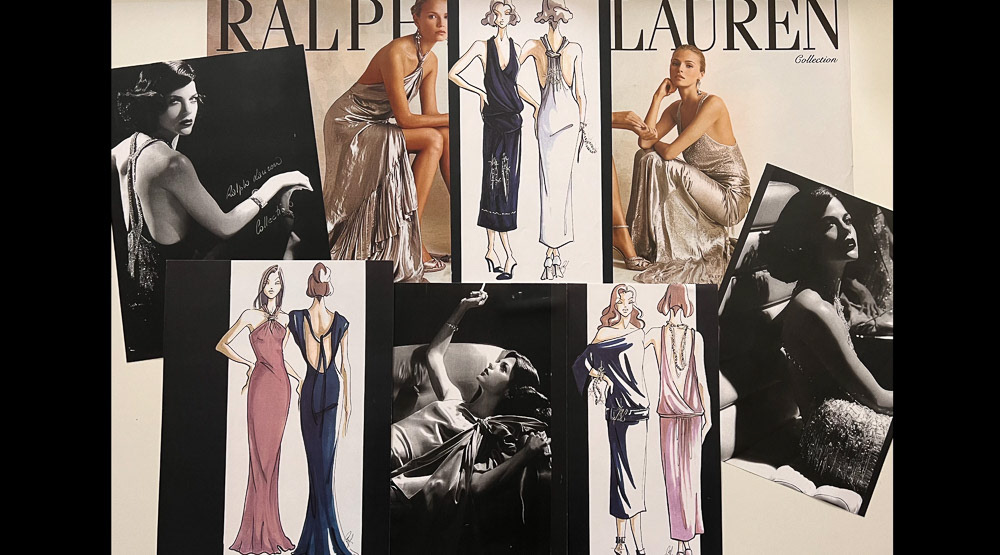 Ralph Lauren Collection -Sketches on Mood Board