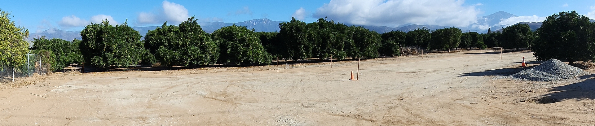 Lot is cleared and ready to receive utilities
