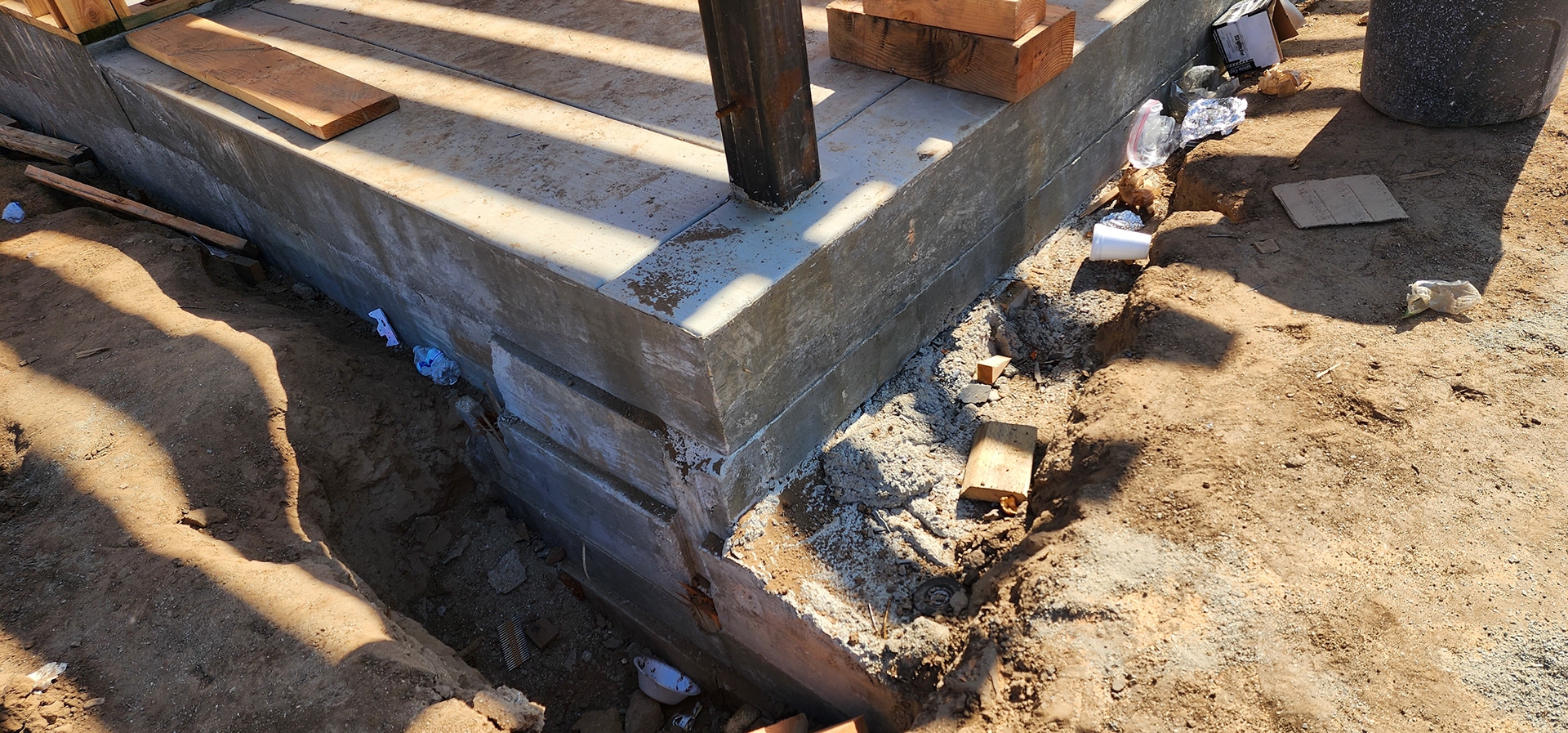 Very deep footings