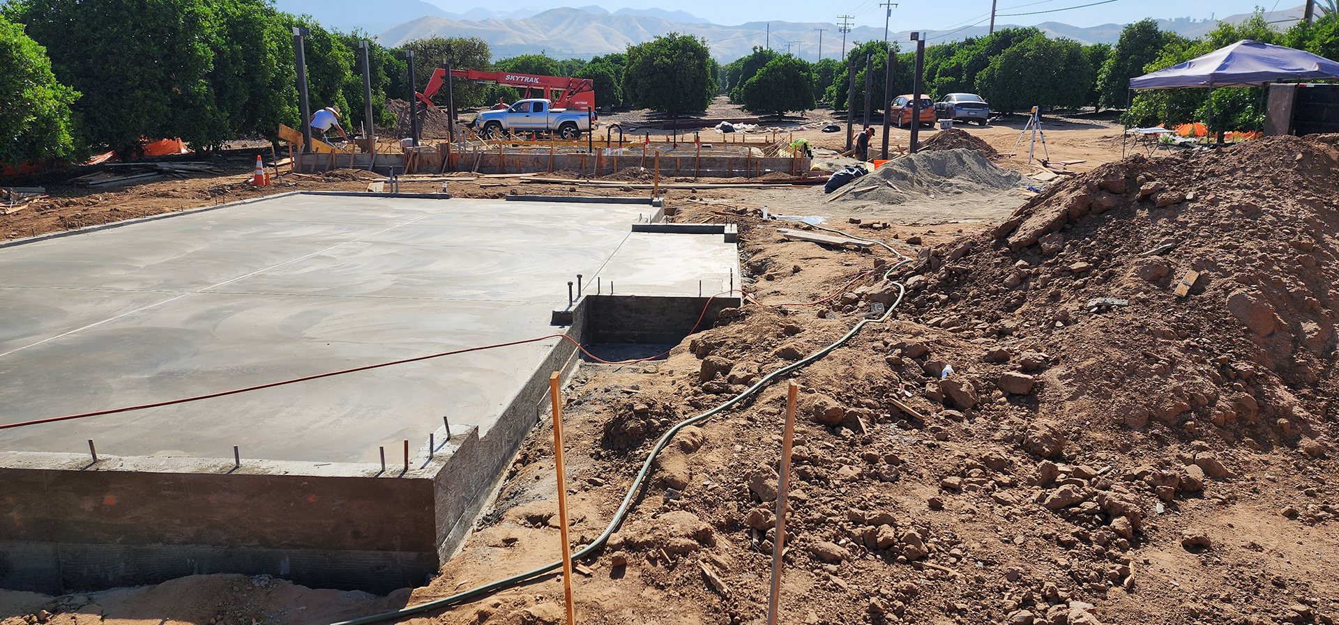 Slab for the garage