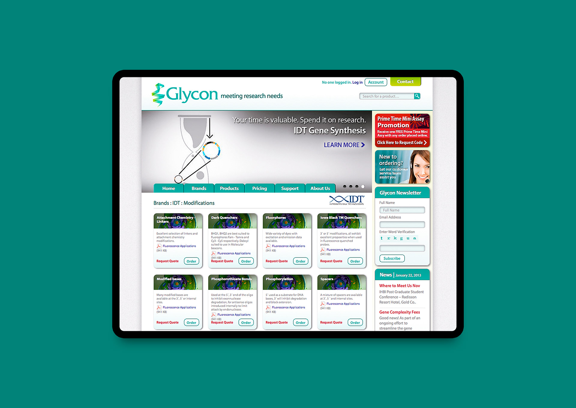 Product catalogue grid showing multiple technical product categories.
