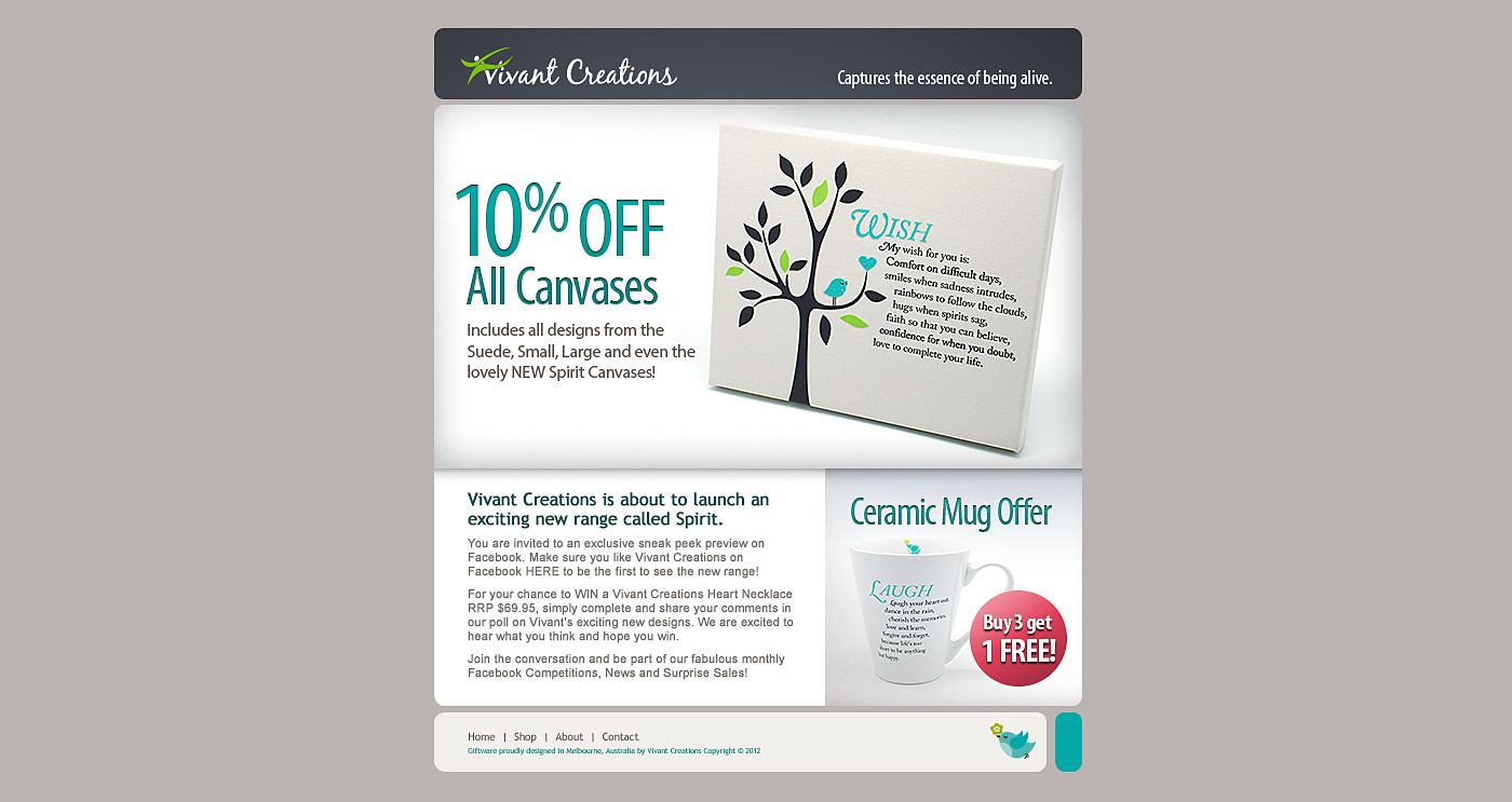 Email layout with product imagery and structured content.