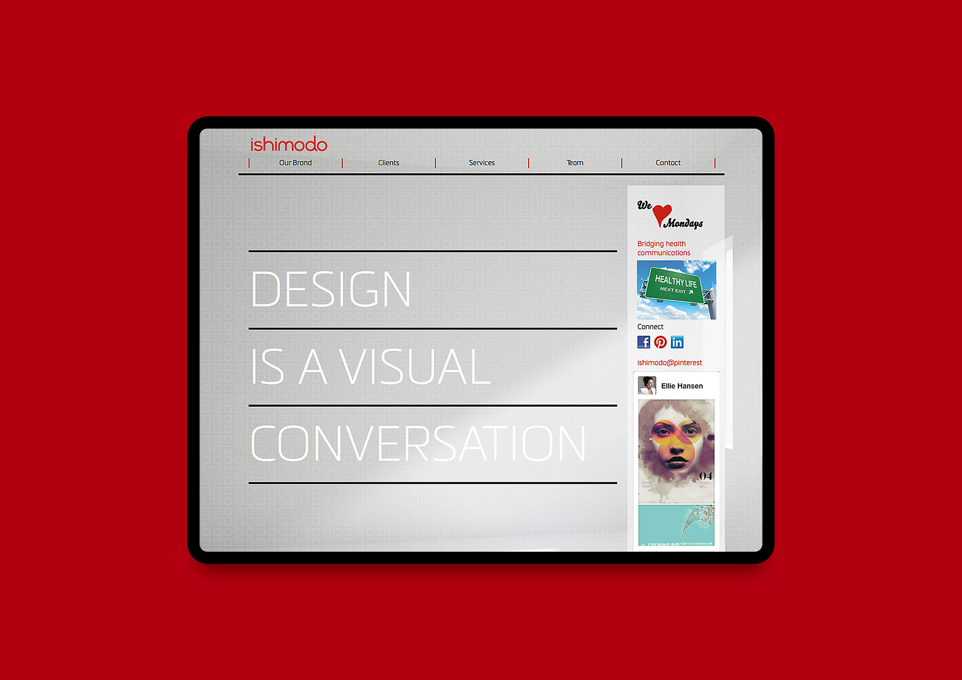 Homepage with navigation, agency content, and structured layout.