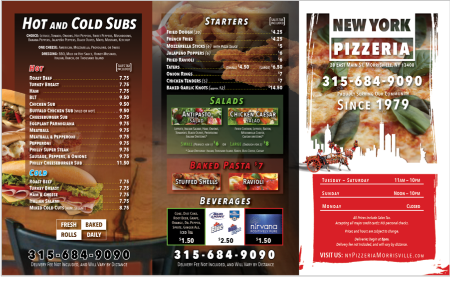Menu design