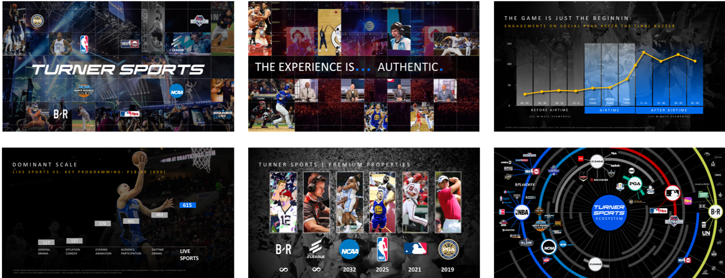 Turner Sports Upfront Sponsorship deck design and production