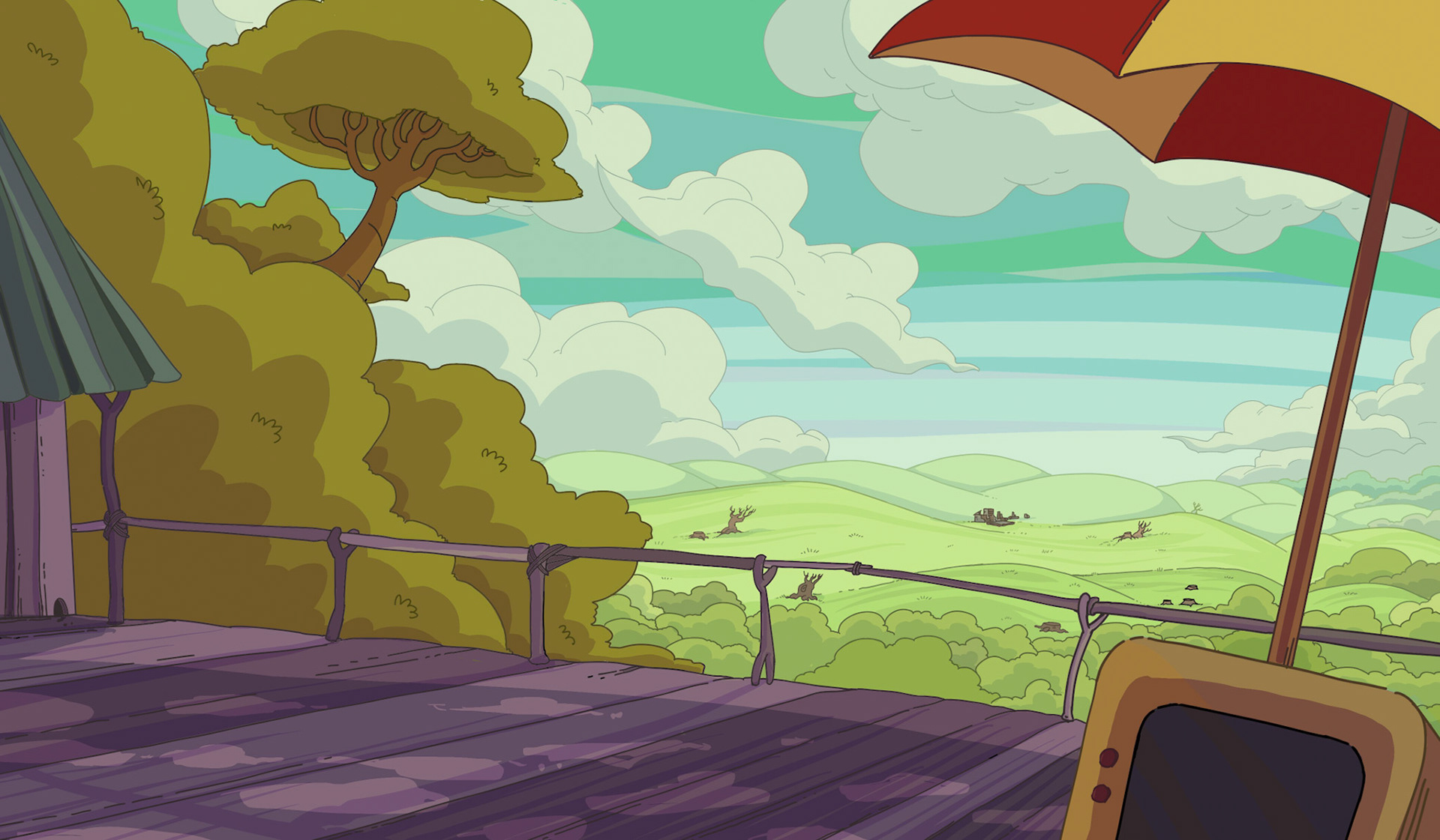 Treehouse BG for a shotfilm: balcony