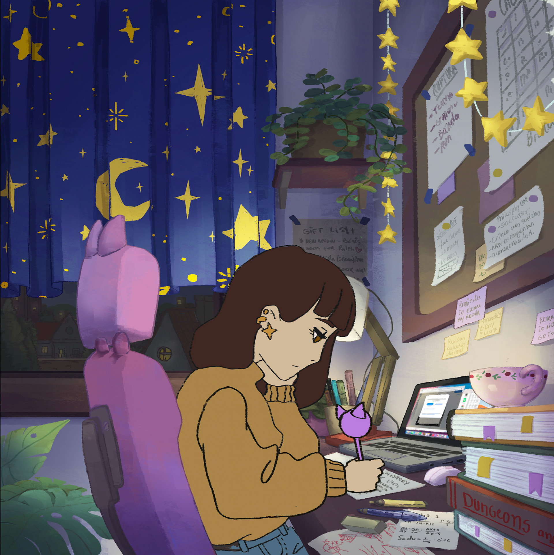 Style frame with character and Background design for a personal project