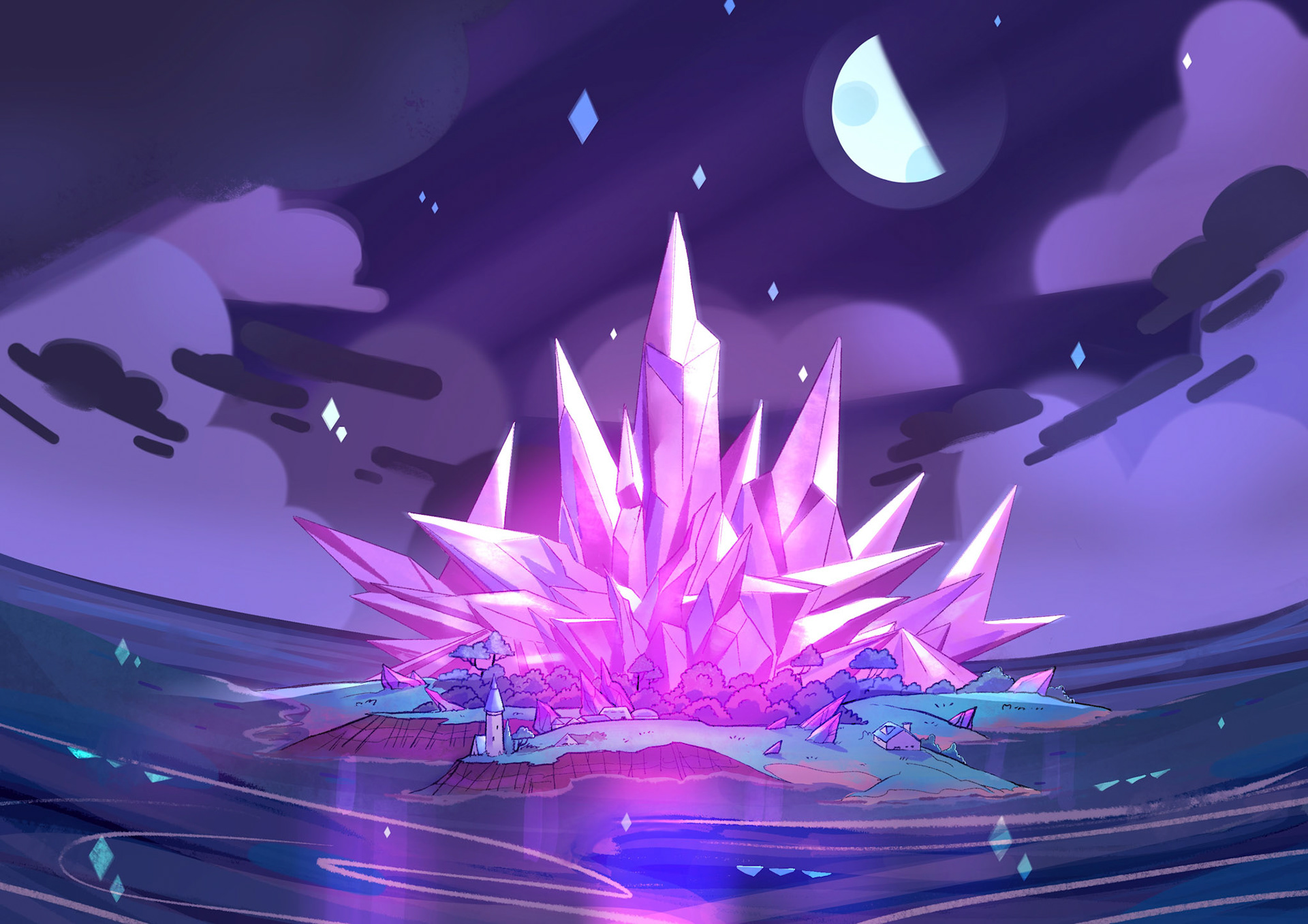 Crystal Island small comic: Wide shot