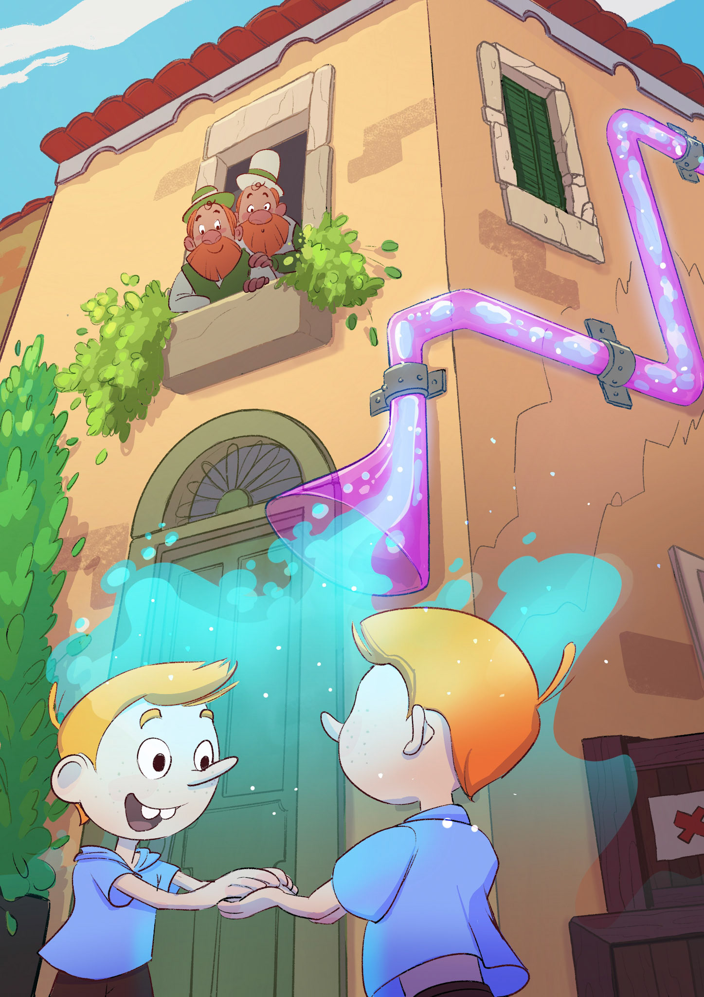 The dopplers are working on their communication and the city magical pipes uses their energy to fuel the city.