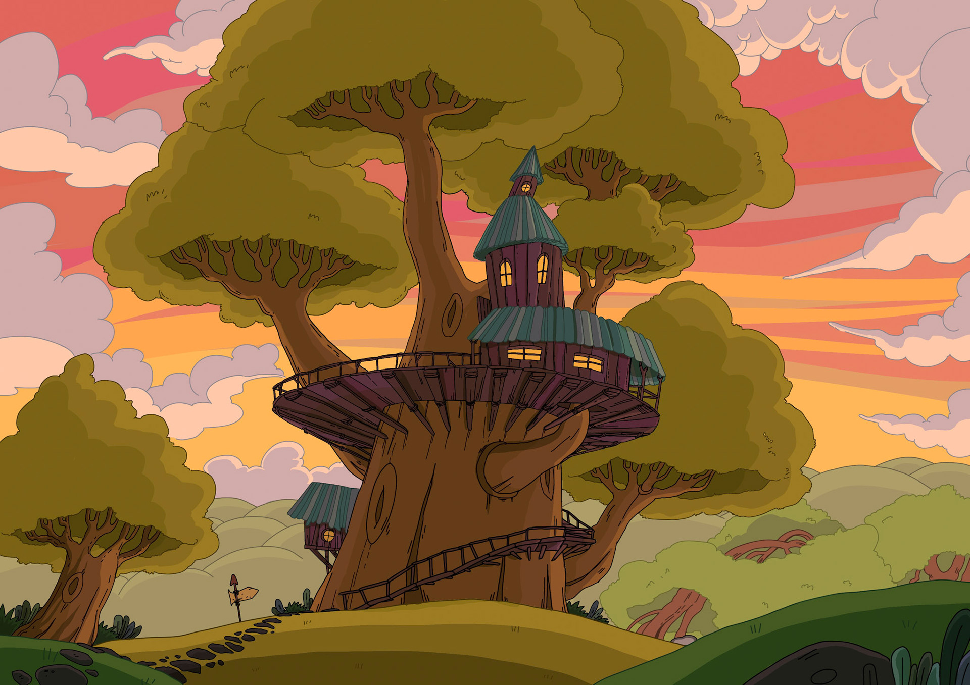 Treehouse BG for a shotfilm: wide shot
