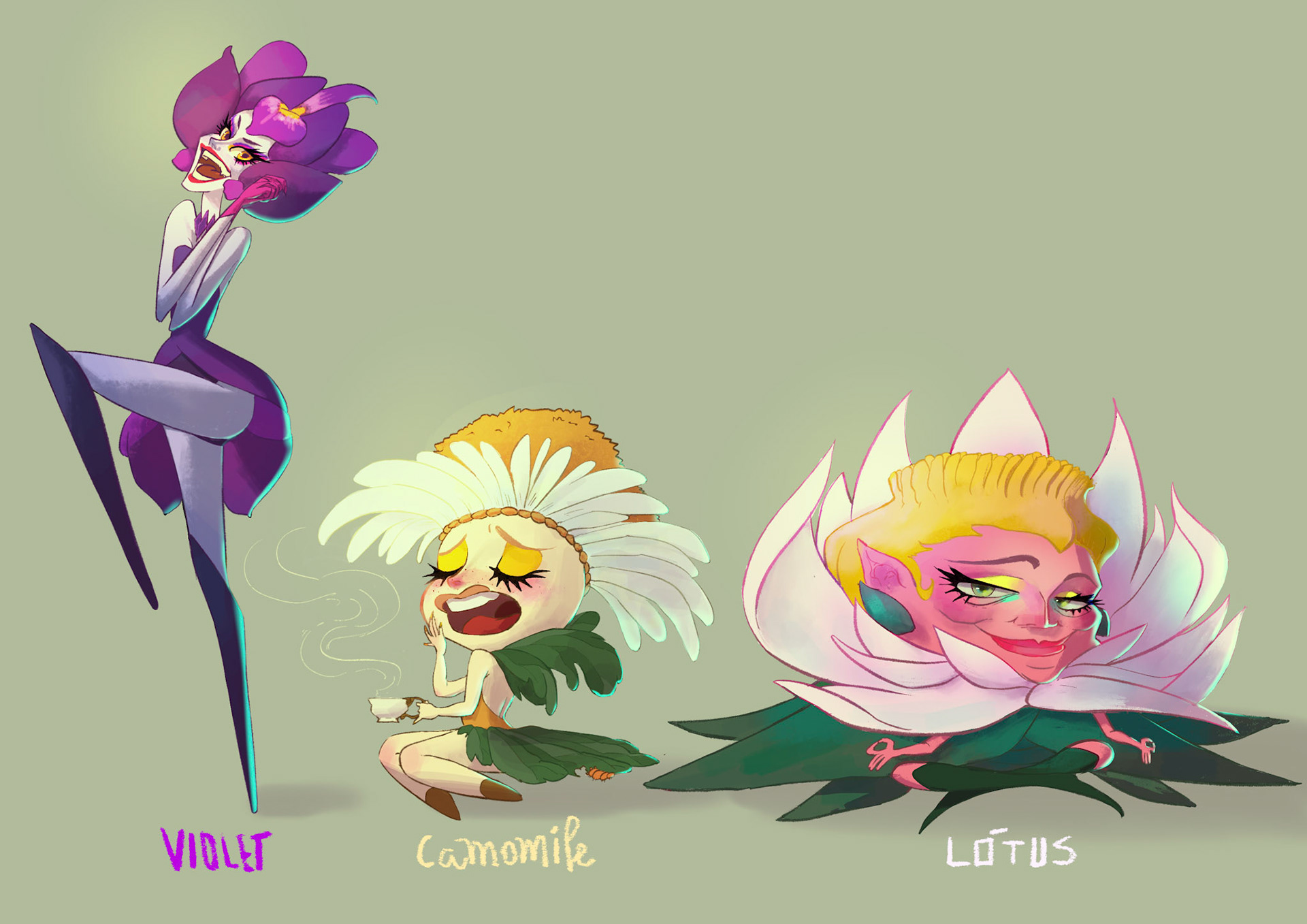 Character design: Flower's Drag Race