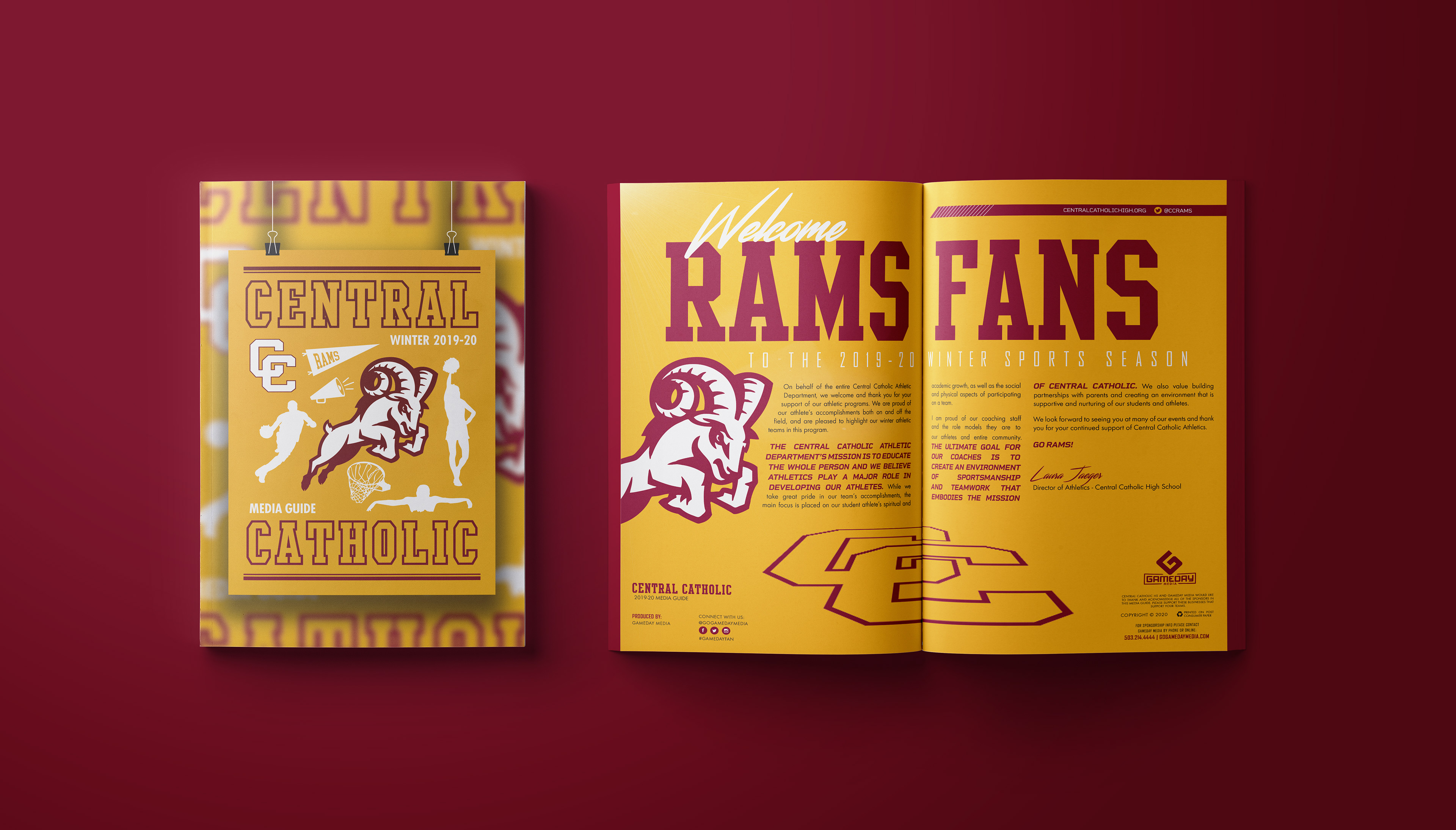 Menna Mourad Design Portfolio Central Catholic High School Media Guide