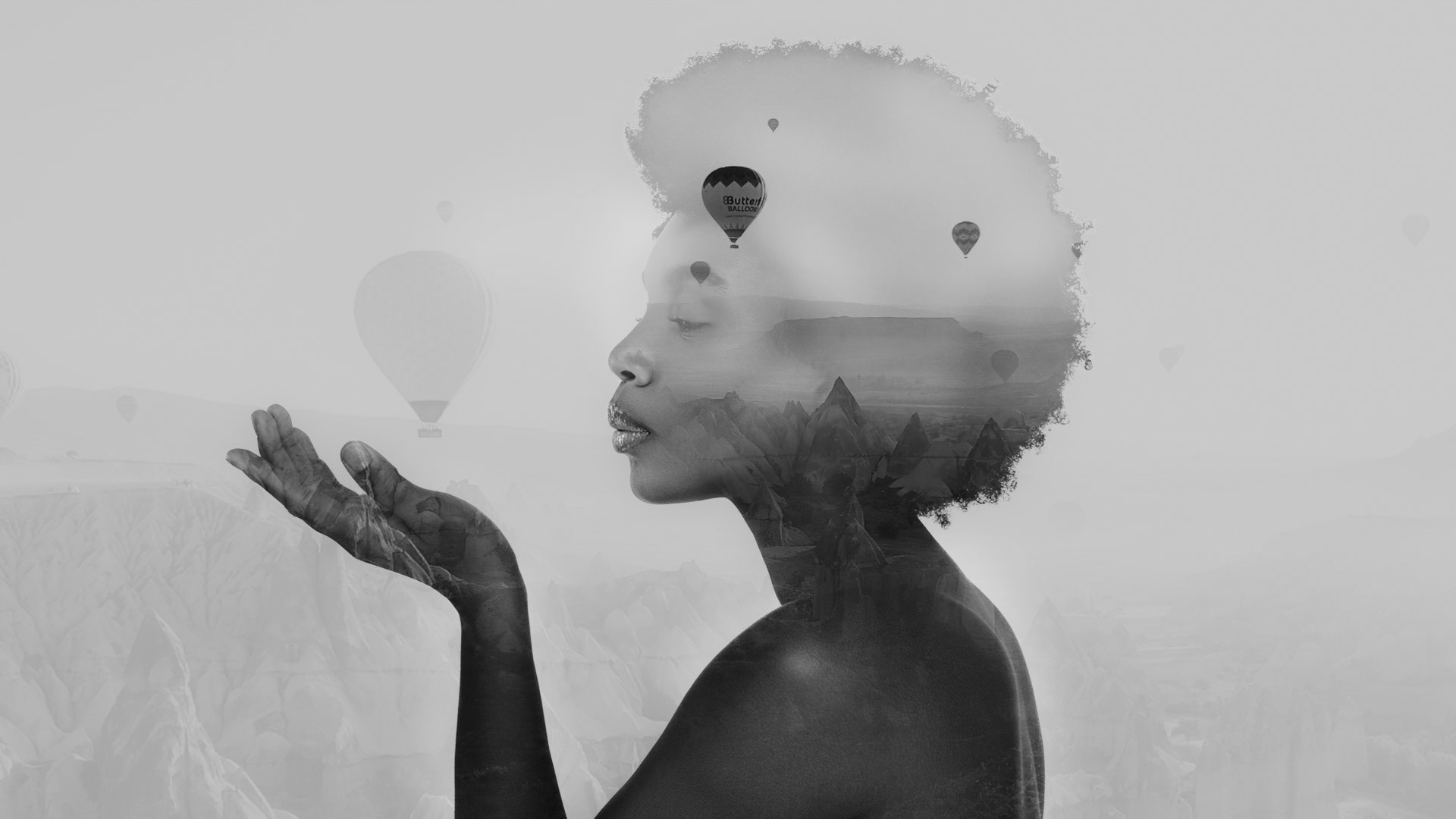 Double Exposure - Black and White