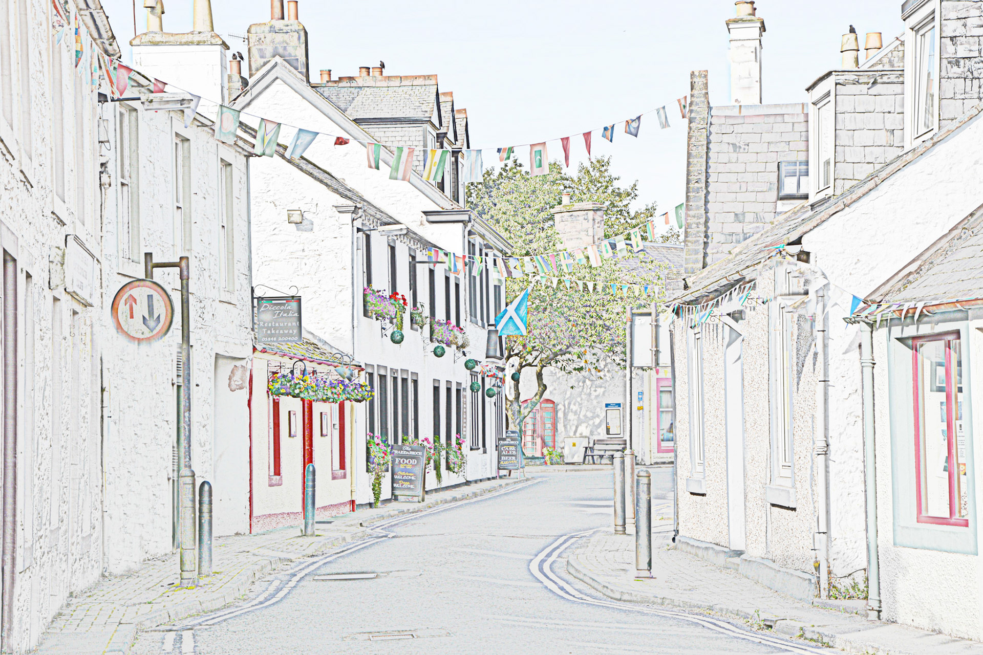 Moniaive High Street - Keith Shaw Buckley
