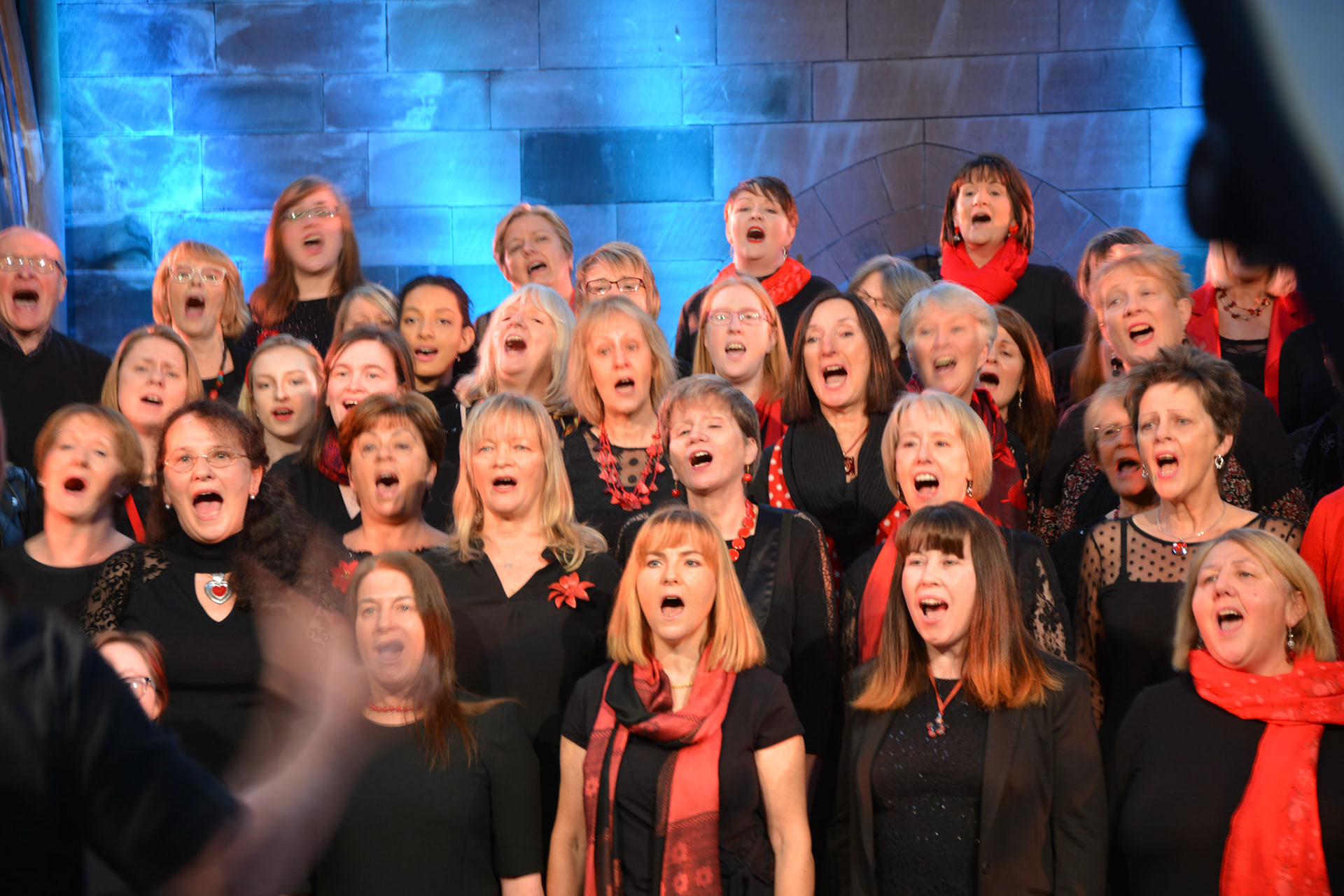Filming BBC Watchnight Service 2017, Crichton Church