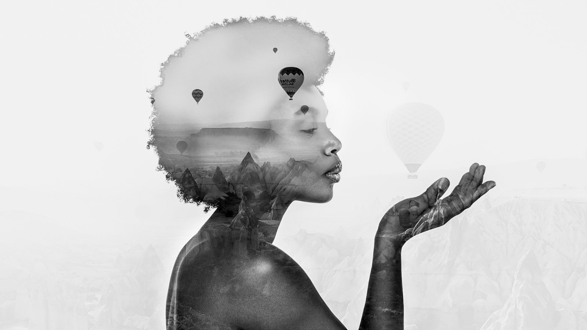 Double Exposure - Greyscale