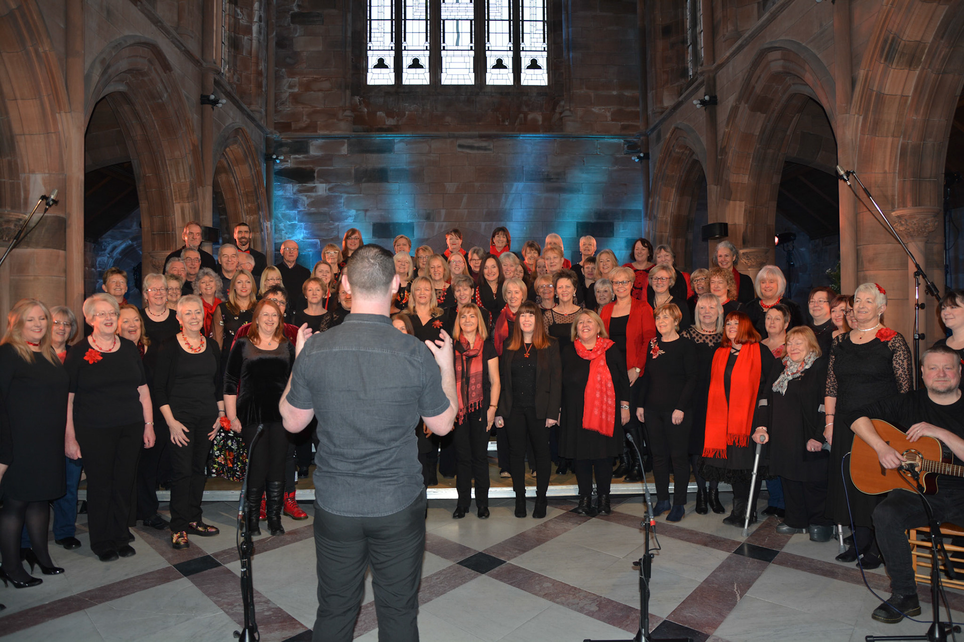 Filming BBC Watchnight Service 2017, Crichton Church