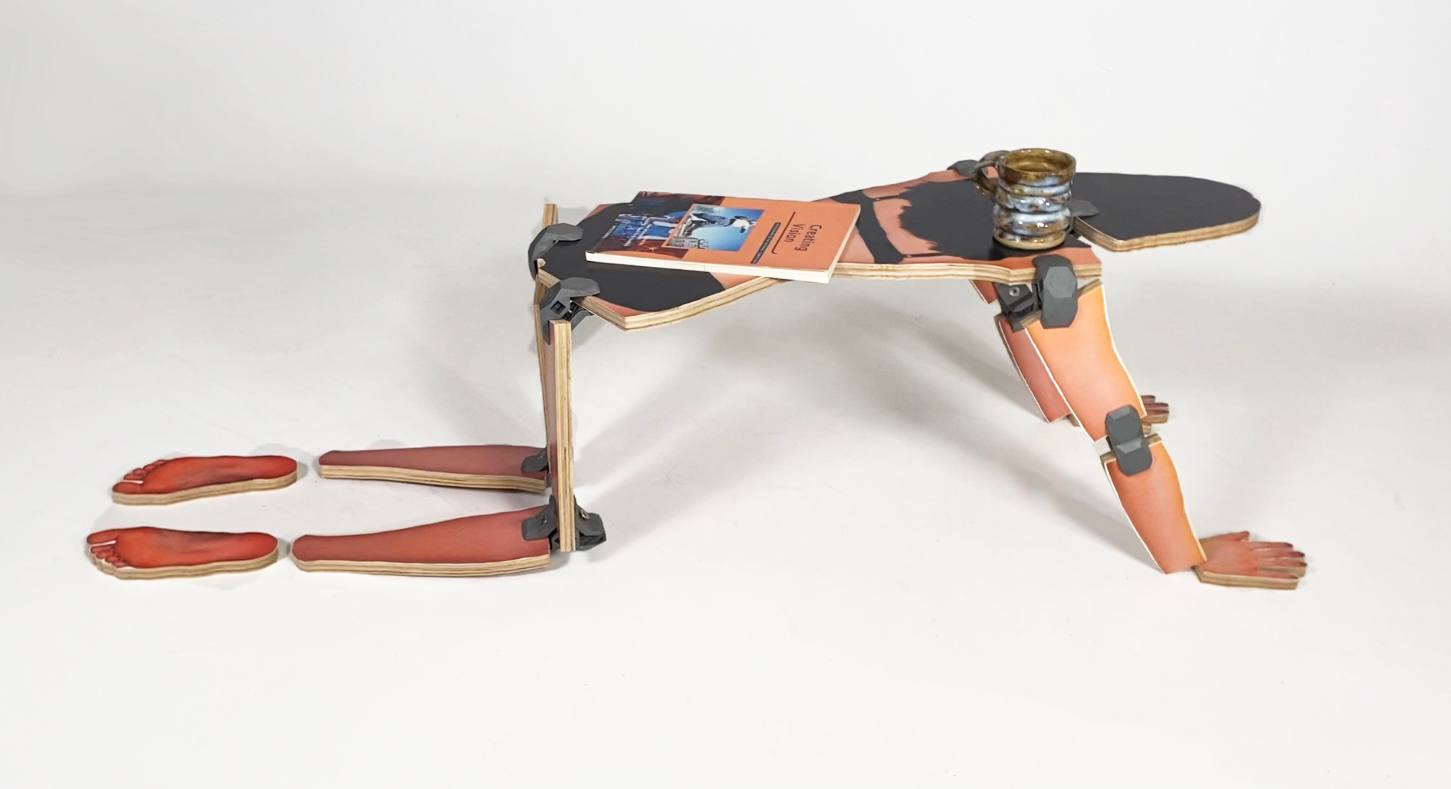 'Herniture' posed as a coffee table