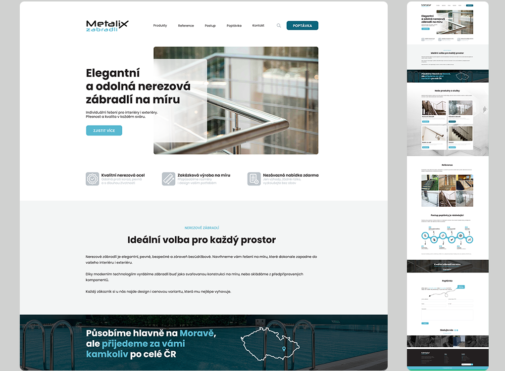 webdesign pro zabradlimetalix.cz