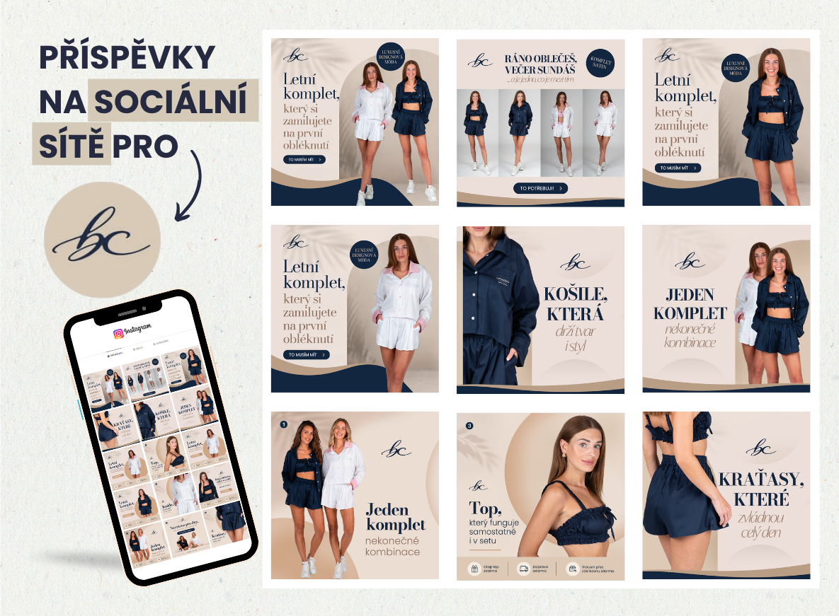 příspěvky na sociální sítě pro Beecozy