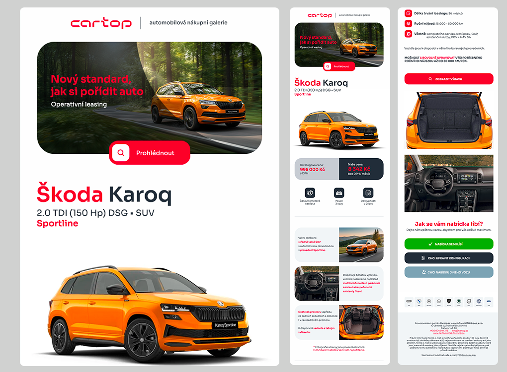 Newsletter pro cartop - automobilovou nákupní galerii