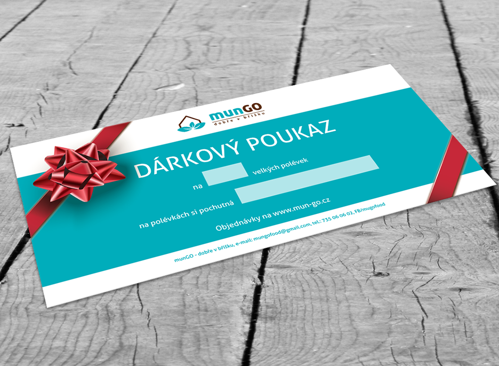 dárkový poukaz pro mungo