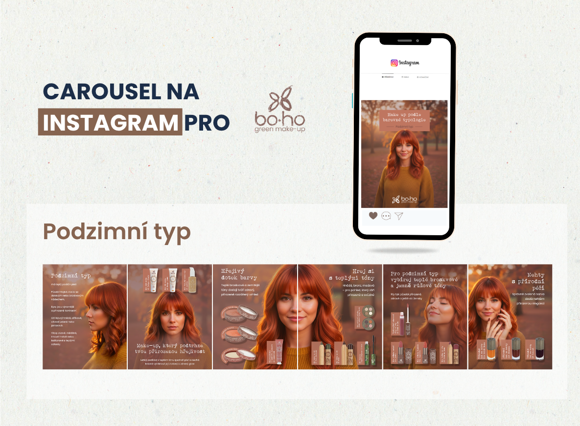 Carousel post na instagram pro Boho Cosmetics