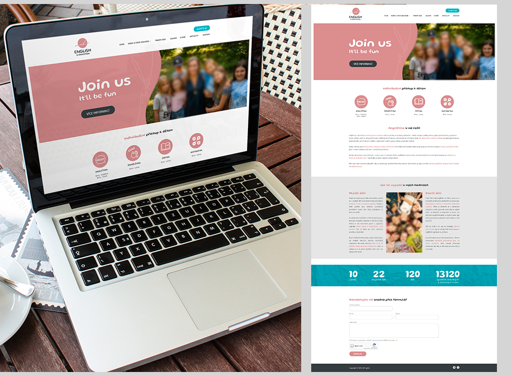 Webdesign pro vzdělávací instituci AB ENGLISH