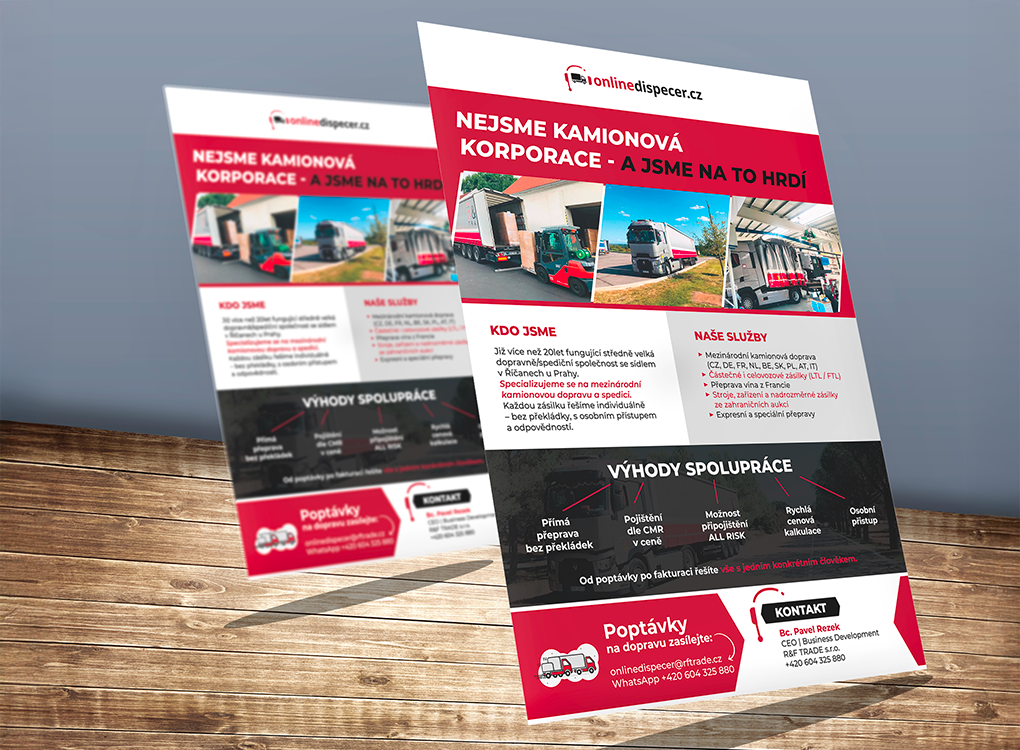 leták A5 pro onlinedispecer.cz