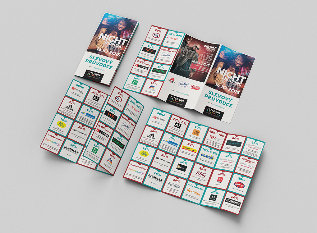 Brožura s kupónky na night shopping pro CITYPARK
