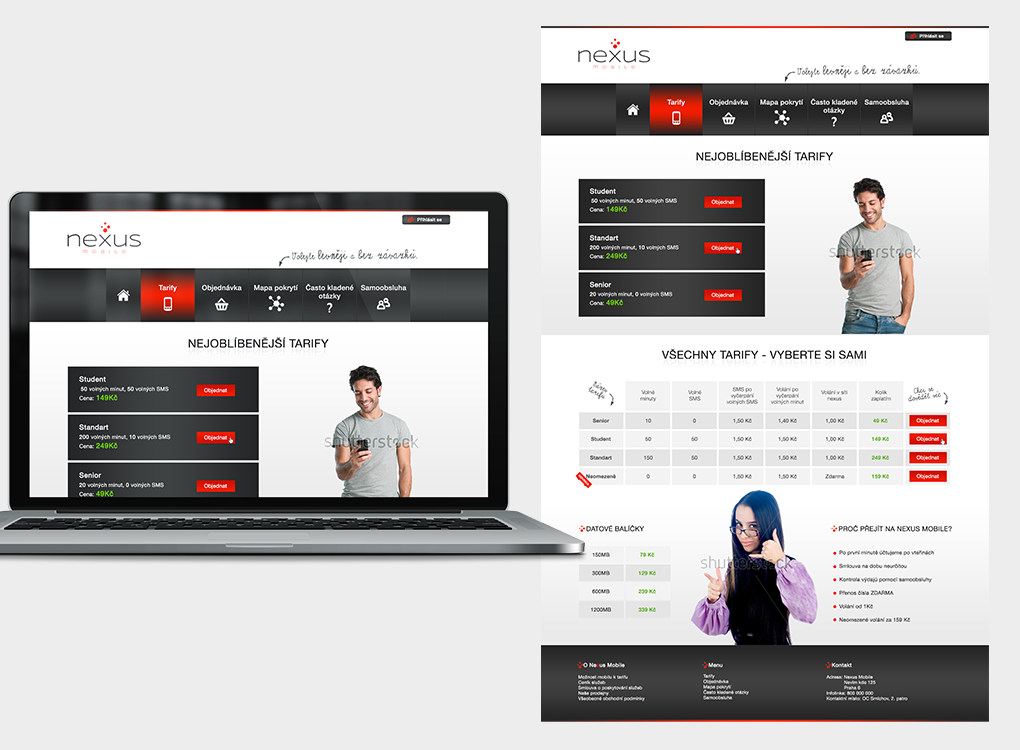 návrh webu pro neuxs mobile (pro zajímavost, můj první webdesign :-D )