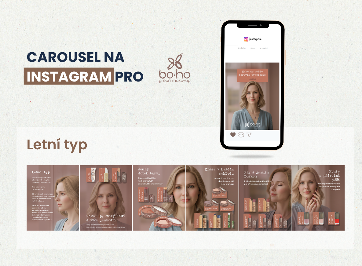 Carousel post na instagram pro Boho Cosmetics
