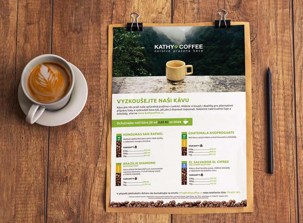nabídkový list pro KATHY COFFEE