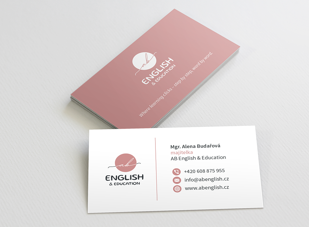 vizitky pro klientku ABENGLISH