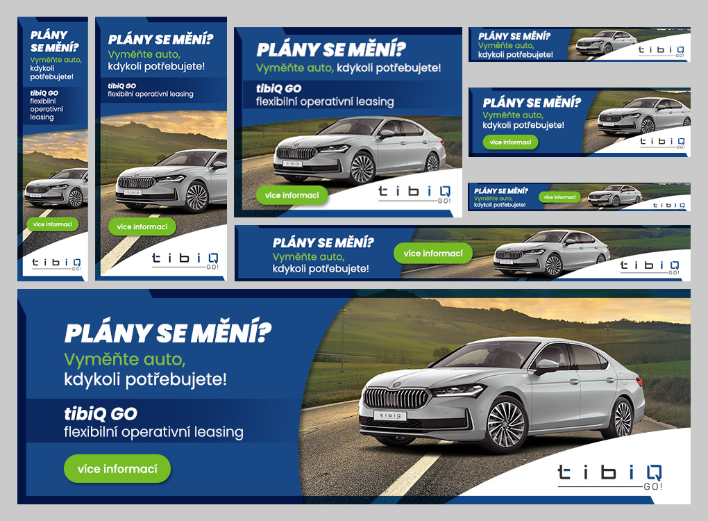 Sada bannerů pro PPC reklamu pro tibiQ GO