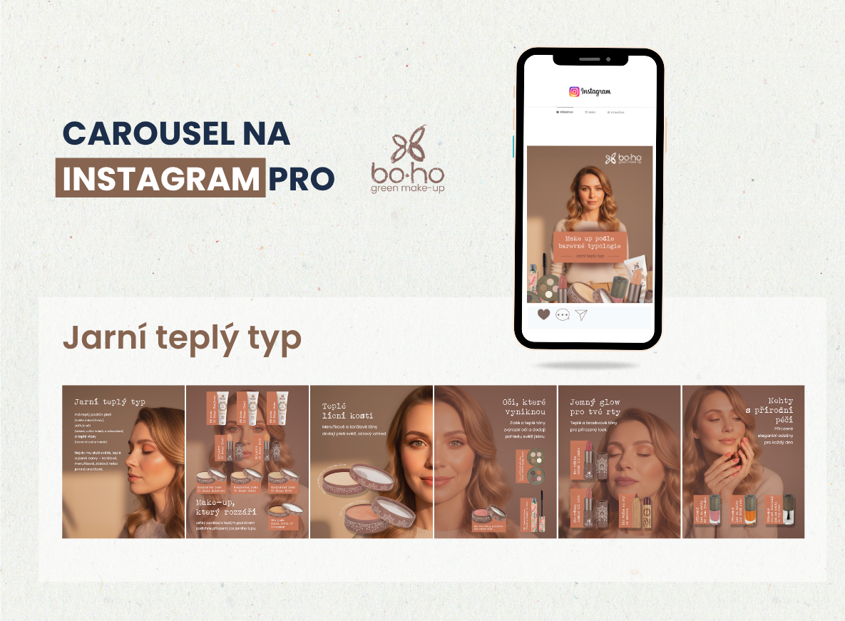Carousel post na instagram pro Boho Cosmetics