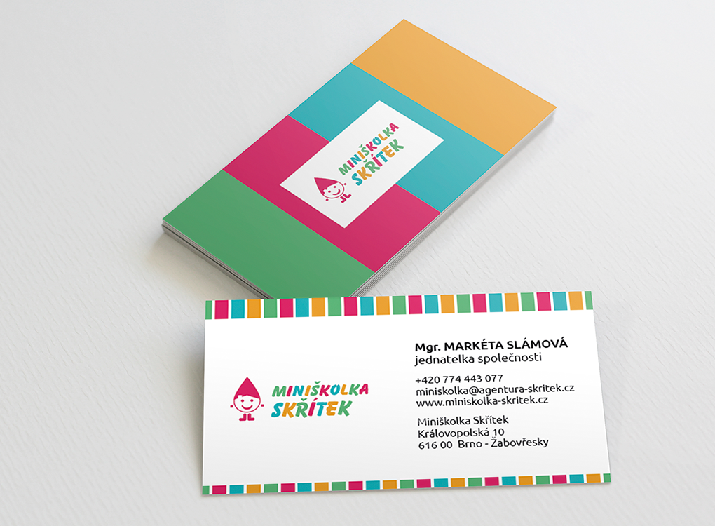 vizitky pro miniškolku SKŘÍTEK