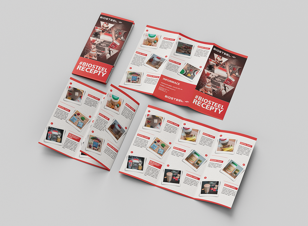 Brožura s recepty pro BIOSTEEL