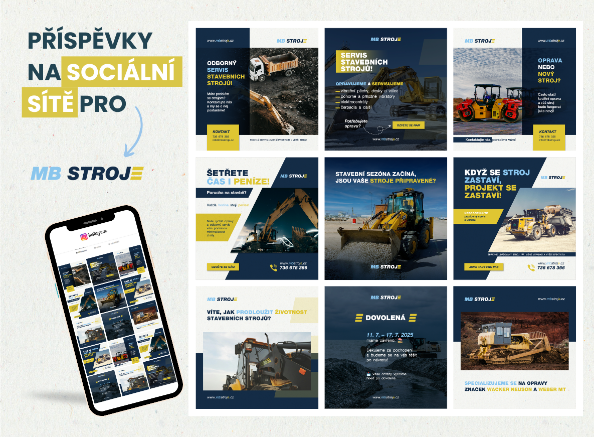 příspěvky na instagram, facebook, správa soc. sítí