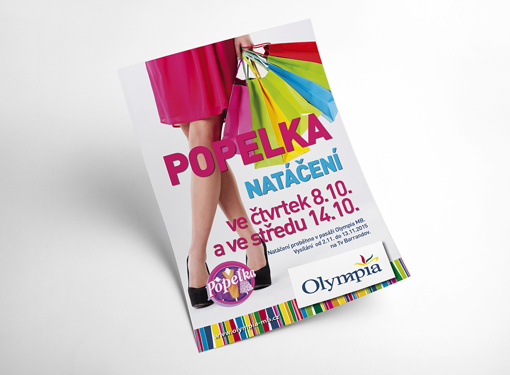 Letáček na natáčení popelky pro Olympii