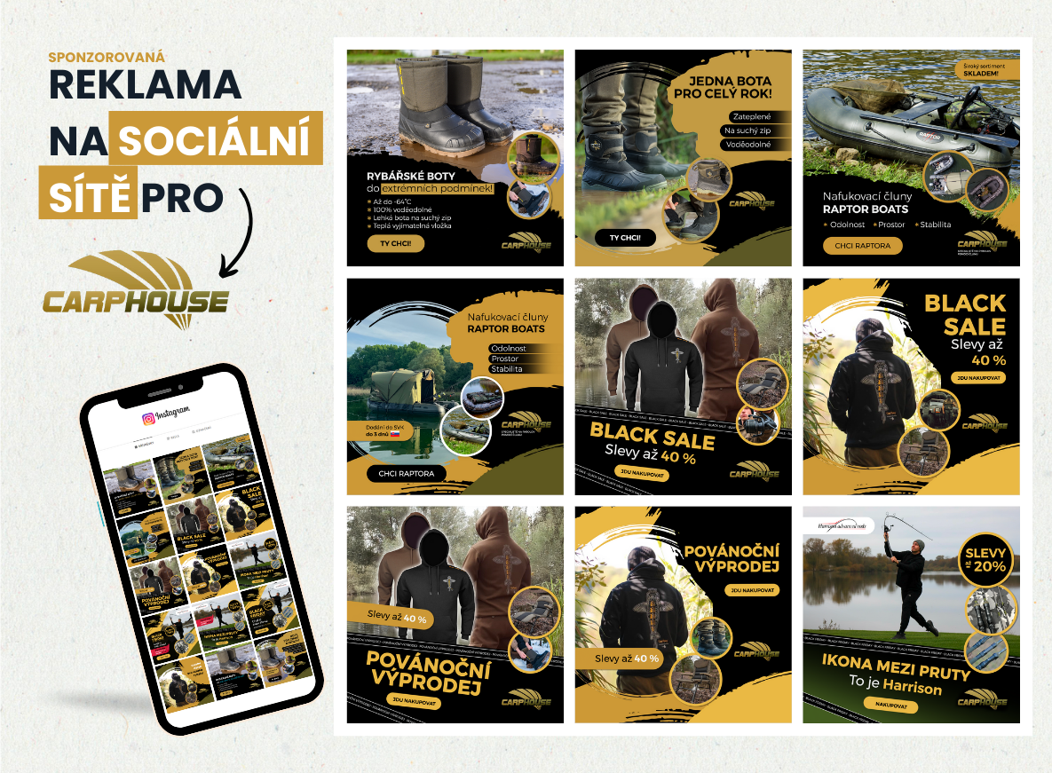 Sponzorovaná reklama na sociální sítě pro CARPHOUSE
